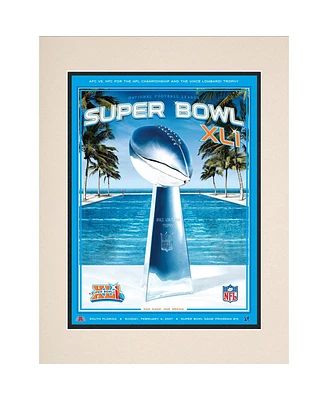 2007 Colts vs Bears 10.5" x 14" Matted Super Bowl Xli Program