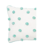 carol & frank 14" x 22" Surf Dot Rectangle Oblong Tufted Accent Throw Pillow