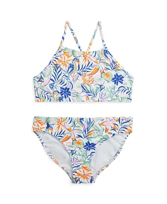 Polo Ralph Lauren Big Girls Tropical-Print Two-Piece Swimsuit