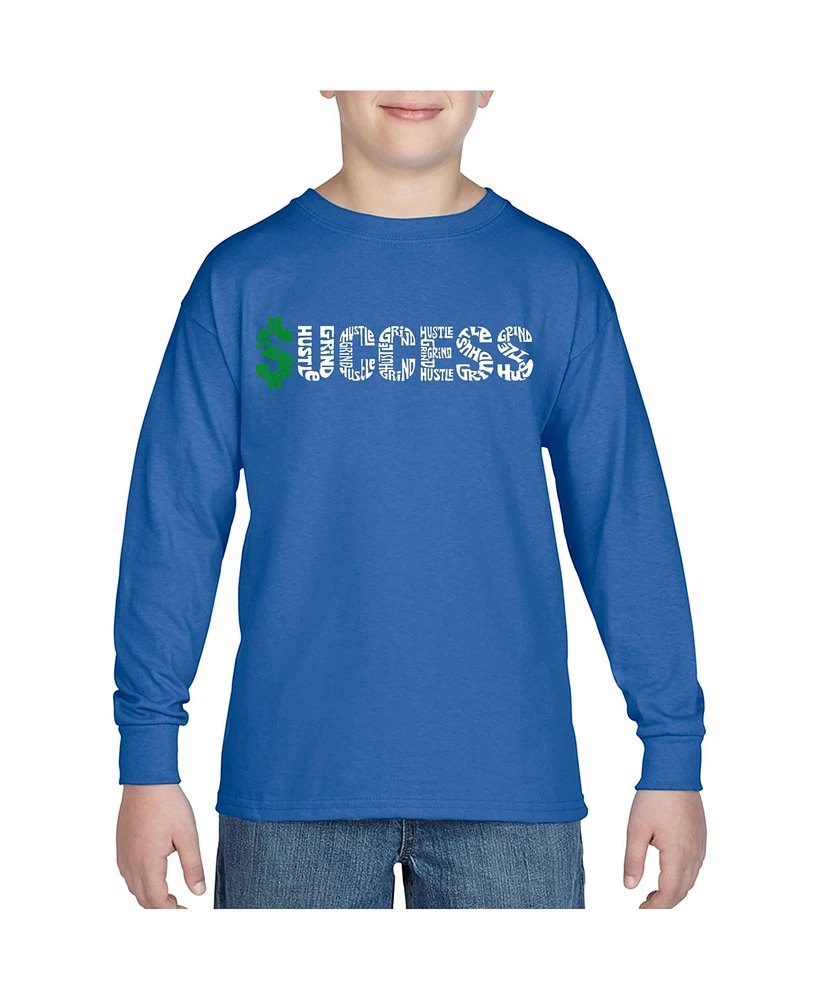 Boy's Word Art Long Sleeve - Success