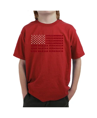 Boy's Word Art T-shirt - God Bless America