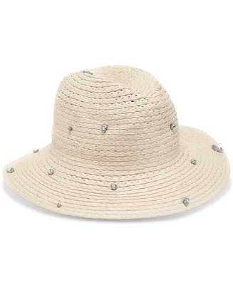 I.n.c. International Concepts Women's Embellished Panama Hat, Created for Macy's