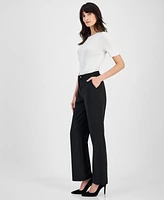 Anne Klein Women's Mid-Rise Wide-Leg Pants