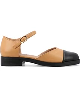 Journee Collection Women's Tesley Cap Toe Flats