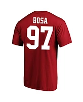 Men's Fanatics Nick Bosa Scarlet San Francisco 49ers Super Bowl Lviii Big and Tall Player Name Number T-shirt