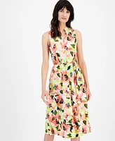 Anne Klein Women's Jenna Floral-Print Fit & Flare Dress