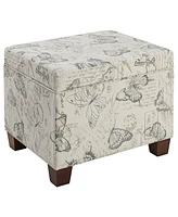 Convenience Concepts 21.75" Canvas Fabric Madison Storage Ottoman