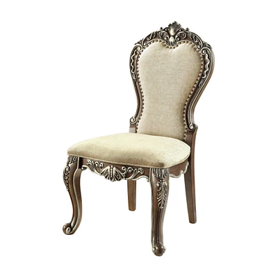 Latisha Side Chair (Set-2) Antique Oak Finish