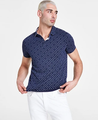 A|X Armani Exchznge Men's Regular-Fit Logo-Print Polo Shirt