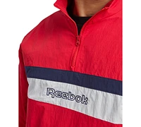 Reebok Men's Retro Colorblocked Quarter-Zip Popover