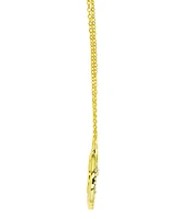 Lab-Grown Blue Sapphire (1/3 ct. t.w.) & Lab-Grown White Sapphire (1/2 ct. t.w.) Interlocking Circles 18" Pendant Necklace in 14k Gold-Plated Sterling