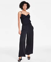 Bar Iii Women's Silky Pull-On Wide-Leg Pants, Created for Macy's