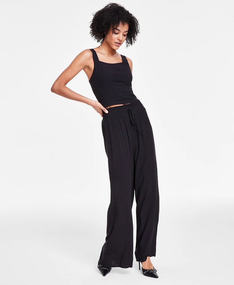 Bar Iii Women's Pull-On Wide-Leg Pants, Created for Macy's