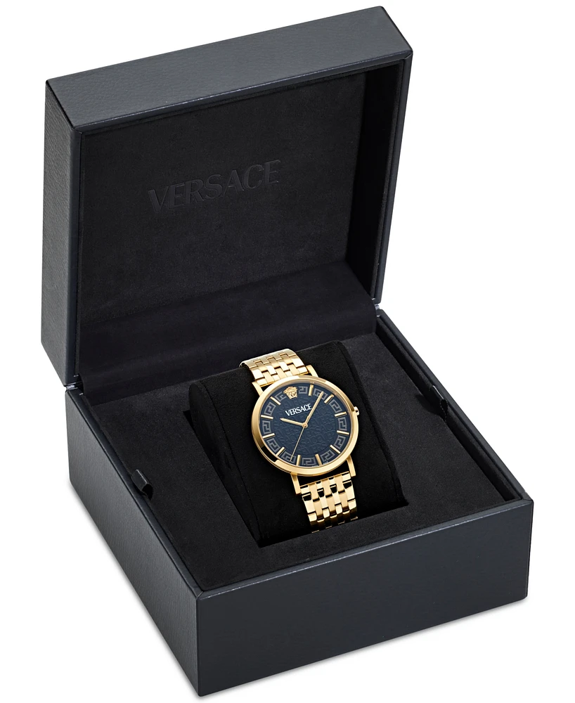 Versace Unisex Swiss Gold Ion Plated Stainless Steel Bracelet Watch 40mm