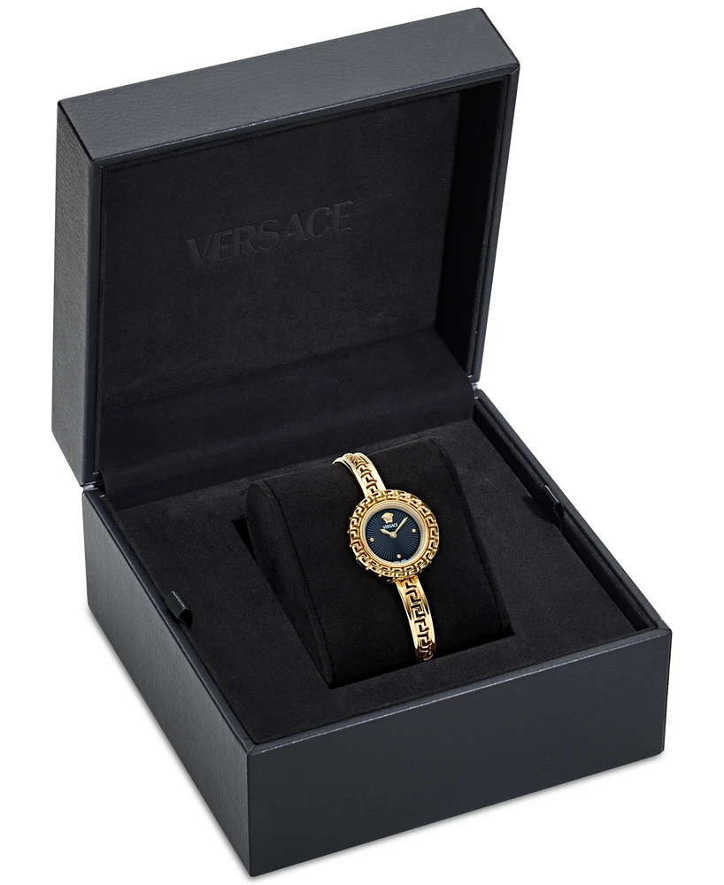 Versace Women's Swiss Gold Ion Plated Stainless Steel Bangle Bracelet Watch 28mm
