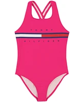 Tommy Hilfiger Big Girls Classic Flag One Piece Swimsuit