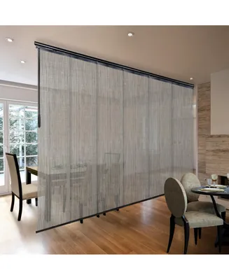 Gabardine 6-Panel Single Rail Panel Track Extendable Blind 70"-130"W x 94"H, width 23.5"