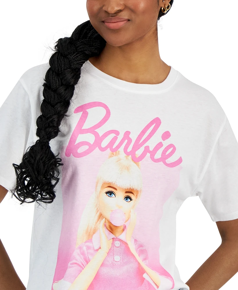 Love Tribe Juniors' Bubblegum Barbie Crewneck Tee