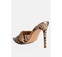 Womens Yule Ball Patent Faux Leather High Heel Sandals