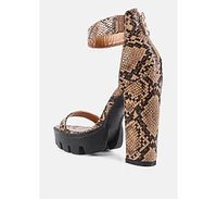 Rattle Chunky High Block Heel Sandals