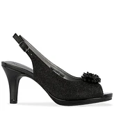 Jones New York Women's Breena Embellished Peep Toe Slingback Pumps