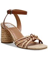 Dv Dolce Vita Women's Fleetwood Knotted Raffia Block-Heel City Sandals