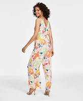 Bar Iii Petite Printed Sleeveless Jumpsuit, Created for Macy's