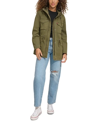 Levi's Women's Lightweight Washed Cotton Military Jacket