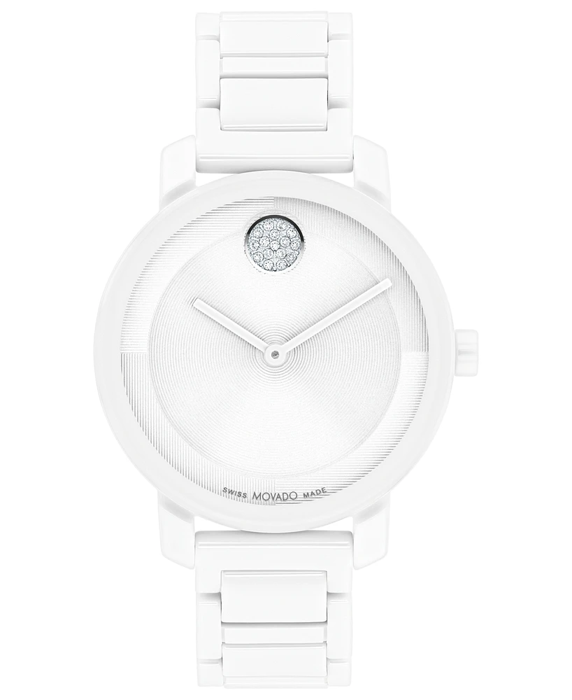 Movado Women's Swiss Bold Evolution 2.0 Ceramic Bracelet Watch 34mm