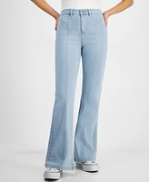 Dollhouse Juniors' High-Rise Wide-Leg Seamed Jeans