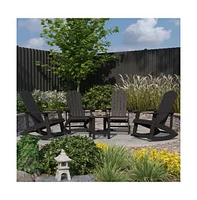 Atlantic Adirondack Patio Furniture Set Includes All-Weather Rocking Chairs And Side Table