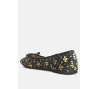 florent sequin flat bow ballerinas