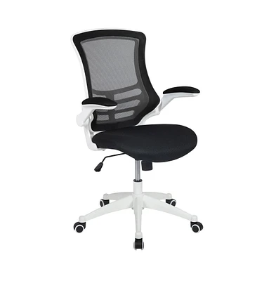 Emma+Oliver Mid-Back Mesh Swivel Ergonomic Task Office Chair With Flip-Up Arms