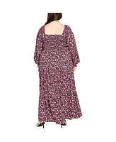 Plus Lexie Print Maxi Dress