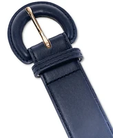 On 34th Women's Covered-Buckle Faux-Leather Belt, Created for Macy's