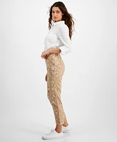 Tommy Hilfiger Women's Floral-Print Ditsy Hampton Chino Rolled-Cuff Pants