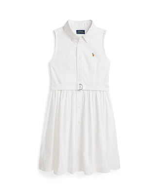 Polo Ralph Lauren Big Girls Belted Cotton Oxford Shirtdress