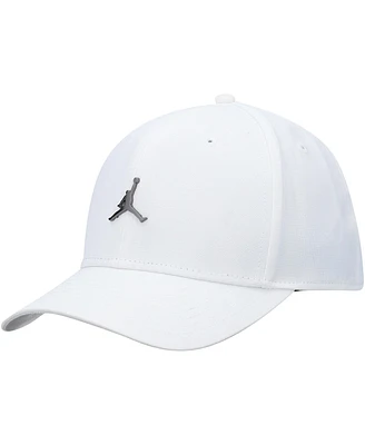 Men's Jordan White Metal Logo Adjustable Hat