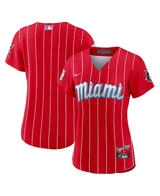 Women's Nike Red Miami Marlins City Connect Replica Jersey