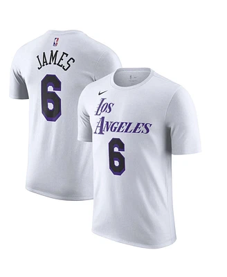 Men's Nike LeBron James White Los Angeles Lakers 2022/23 City Edition Name and Number T-shirt