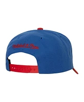 Men's Mitchell & Ness Royal, Red Philadelphia 76ers Soul Xl Logo Pro Crown Snapback Hat