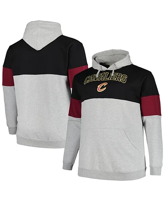 Men's Fanatics Black, Wine Cleveland Cavaliers Big and Tall Pullover Hoodie