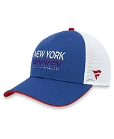 Men's Fanatics Blue New York Rangers Authentic Pro Rink Trucker Adjustable Hat