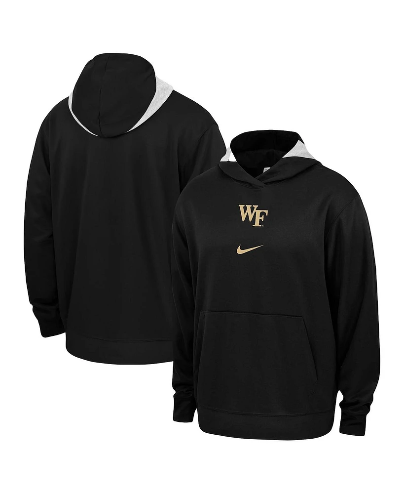 Men's Nike Black Wake Forest Demon Deacons Basketball Spotlight Performance Pullover Hoodie