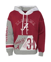 Girls Youth Crimson Distressed Alabama Tide True Fan Soft Fleece Pullover Hoodie