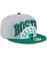 Men's New Era Gray, Kelly Green Boston Celtics Tip-Off Two-Tone 9FIFTY Snapback Hat