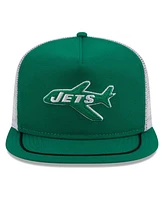 Men's New Era Kelly Green, White New York Jets Original Classic Golfer Adjustable Hat