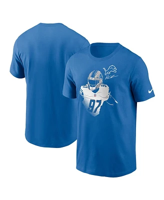 Men's Nike Aidan Hutchinson Blue Detroit Lions Player Graphic T-shirt