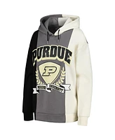 Women's Gameday Couture Black Purdue Boilermakers Hall of Fame Colorblock Pullover Hoodie
