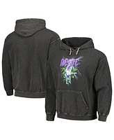 Men's Black Ac/Dc Lightning Washed Pullover Hoodie